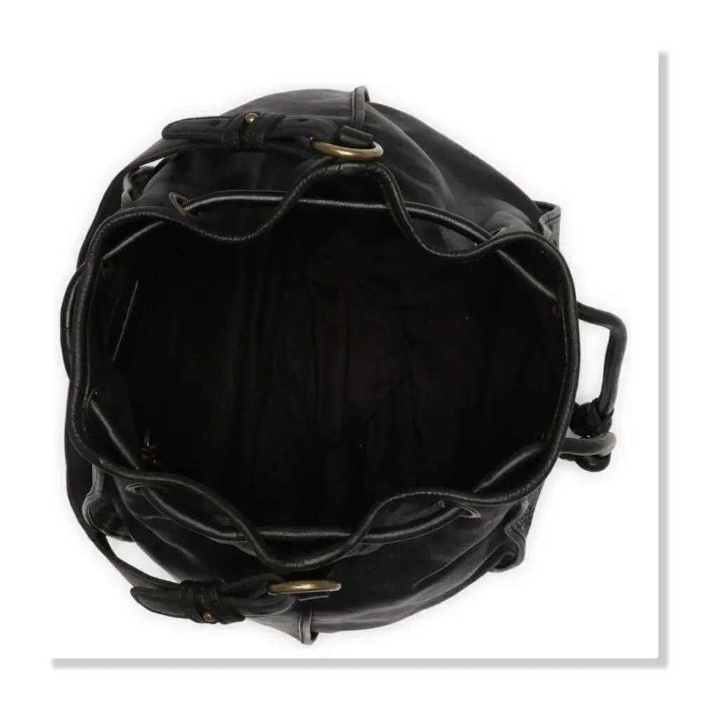 Frye Vivian Leather Bucket Bag in Black - NEW